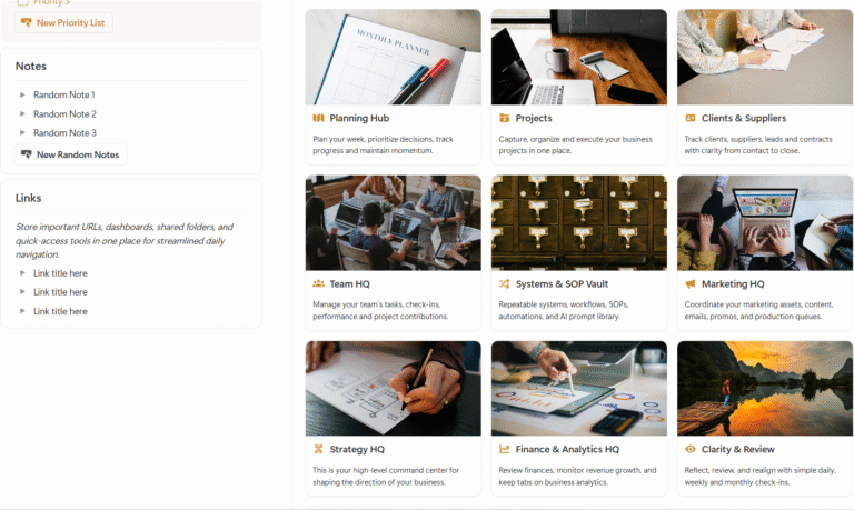 Ceo Dashboard Notion Template