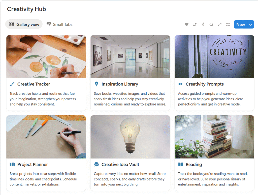 Creativity Planner Notion Template