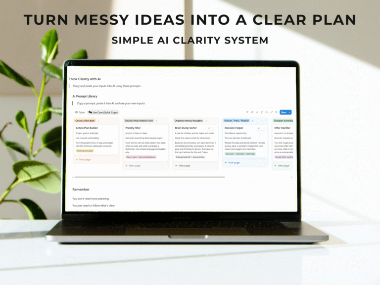 Clarity Engine: Idea to Plan Notion System