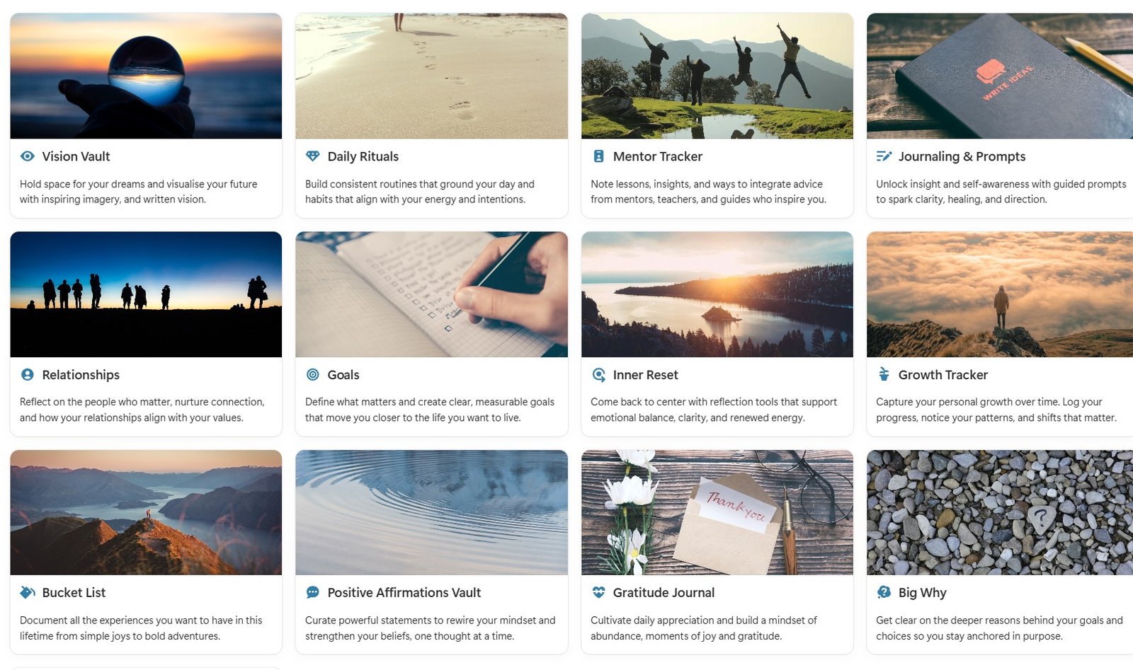 Life coaching life reset dashboard notion